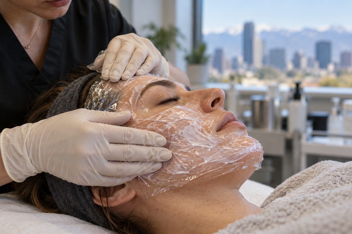 Application of pre-treatment topical numbing cream to ensure patient comfort